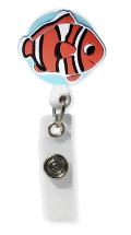 Retractable Badge Holder with 3D Fish