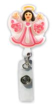 Retractable Badge Holder with 3D Rubber Angel