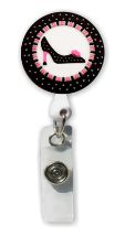 Retractable Badge Holder with 3D Rubber High Heel