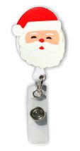 Retractable Badge Holder with 3D Santa