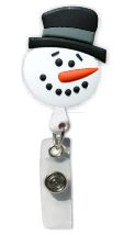 Retractable Badge Holder with 3D Snowman