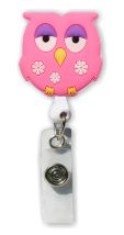Retractable Badge Holder with 3D Owl