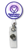 Retractable Badge Holder with 3D Respiratory Therapist