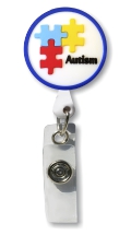 Retractable Badge Holder with 3D Autism