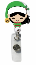 Retractable Badge Holder with 3D Rubber Elf