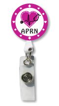 Retractable Badge Holder with Photo Metal: APRN Nurse