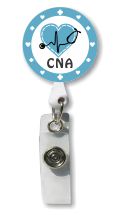 Retractable Badge Holder with Photo Metal: CNA Nurse