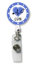 Retractable Badge Holder with Photo Metal: LVN Nurse