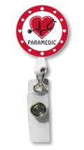 Retractable Badge Holder with Photo Metal: Paramedic