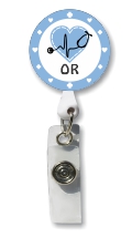 Retractable Badge Holder with Photo Metal: Operating Room