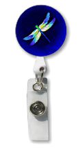 Retractable Badge Holder with Photo Metal: Dragonfly