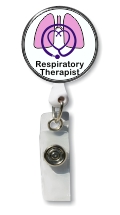 Retractable Badge Holder with Photo Metal: Respiratory Therapist