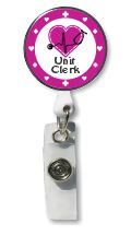 Retractable Badge Holder with Photo Metal: Unit Clerk