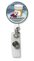 Retractable Badge Holder with Photo Metal: Pharmacy