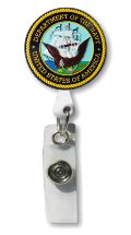 Retractable Badge Holder with Photo Metal: Navy Seal