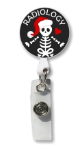 Retractable Badge Holder with Photo Metal: Christmas Radiology