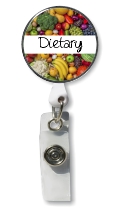 Retractable Badge Holder with Photo Metal: Dietary