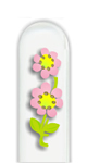 Glass Nail File: Double Pink Flower