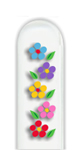 Glass Nail File: Multi-Color Flowers