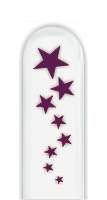 Glass Nail File: Stars On Red