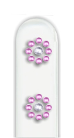 Glass Nail File: Two Flowers
