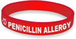 Silicone Medical Alert: Penicillin Allergy