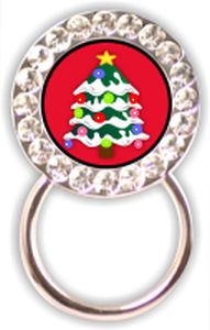 Christmas Tree Rhinestone Eyeglass Holder