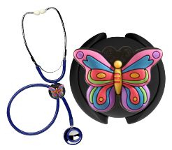 Stethoscope ID Tags  with Soft 3D Rubber Butterfly