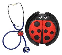 Stethoscope ID Tags with Soft 3D Rubber Ladybugs