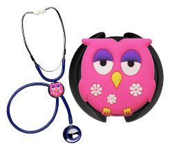 Stethoscope ID Tags with Soft 3D Rubber Owl