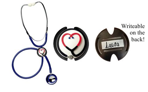 Stethoscope ID Tags with Soft 3D Rubber Stethoscope
