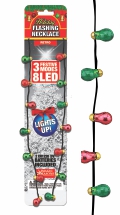 Holiday Classic Mini Bulb Flashing Necklaces